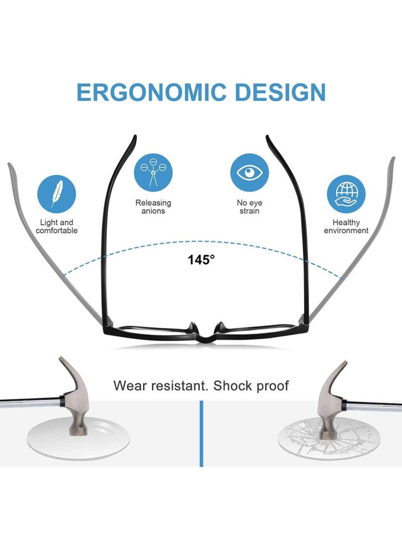 YOUGE Blue Light Glasses for Men and Women, Filter Blue-light Blocking Eyeglasses Ultra Light Reading TV PC Phone Computer Fashion Gaming Eye Glasses - Image 5